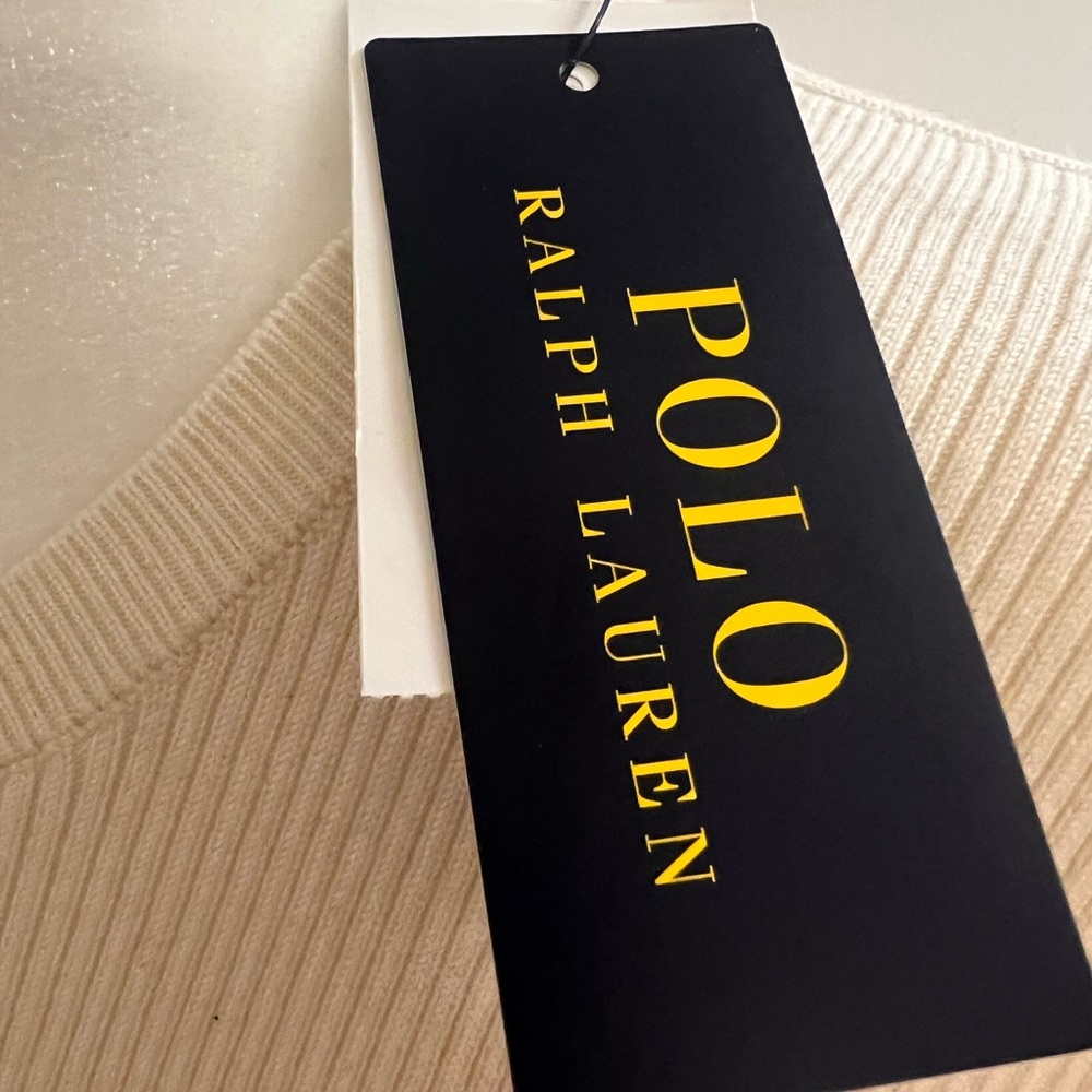 Ralph Lauren Cream sweater pleated long sleeve dress. - Picture 7 of 11